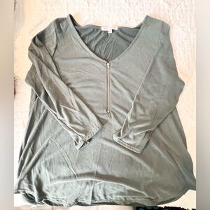 Large sage green top